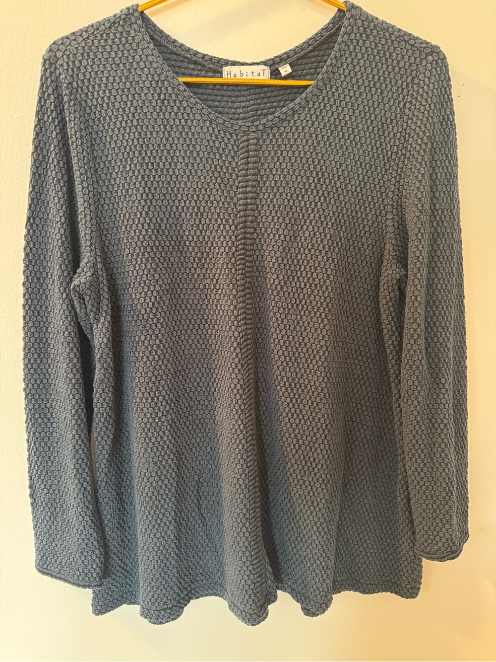 Habitat Slate Blue Textured Knit Long Sleeve Tunic